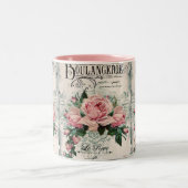 Shabby Chic, Decopage, viktorianisch, französisch Zweifarbige Tasse (Mittel)