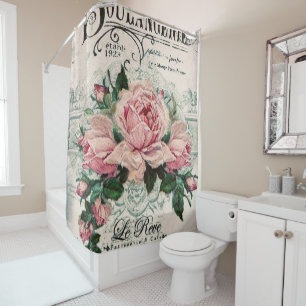 shabby chic, decoupage, victorian, french chic, pa duschvorhang