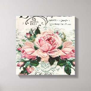 shabby chic, decoupage, victorian, french chic, pa leinwanddruck