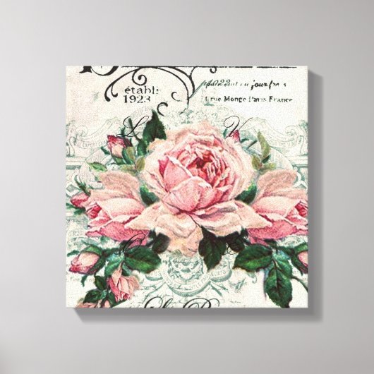 shabby chic, decoupage, victorian, french chic, pa leinwanddruck (Vorderseite)