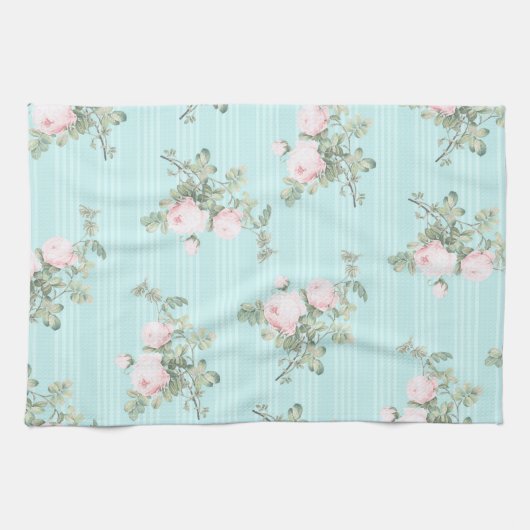 Shabby Chic Dekoration Rose Blumenkochhandtuch Geschirrtuch (Horizontal)