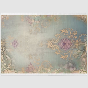 Shabby Chic, Demask-Muster, gealterte Effektkunst Seidenpapier