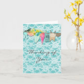 Shabby Chic Denken Sie an Ihre Grußkarte Karte (Gelbe Blume)