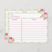 Shabby Chic der Rezept-Karte Postkarte (Vorne/Hinten)