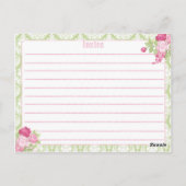 Shabby Chic der Rezept-Karte Postkarte (Rückseite)