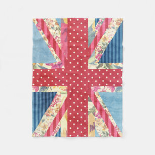 Shabby Chic des Gewerkschafts-Jack- Fleecedecke
