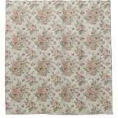 Shabby Chic Duschvorhang Soft Pastell Blumen (Vorderseite)