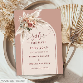 Shabby Chic Dusty Pink Floral Save the Date Invite Einladung