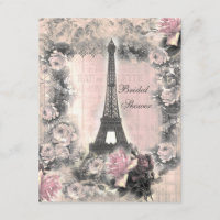 Shabby Chic-Eiffel-Turm u. Rosen-Brautparty