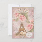 Shabby Chic Eiffelturm Save the Date Hochzeit (Vorderseite)