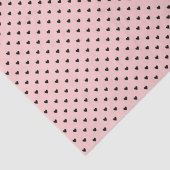 Shabby Chic Einfache Schwarze Herzen über Pachy Pi Seidenpapier (Detail)