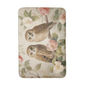 Shabby Chic Elegant Owls Badematte (Vorderseite Vertikal)