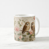 Shabby Chic Elegant Owls Kaffeetasse (VorderseiteRechts)