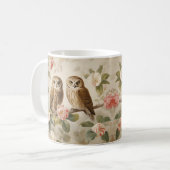 Shabby Chic Elegant Owls Kaffeetasse (Vorderseite Links)