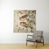 Shabby Chic Elegant Owls Wandteppich (Beispiel)