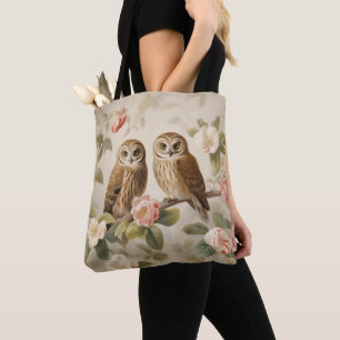 Shabby Chic Elegante Eulen Tasche