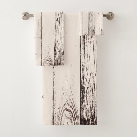 Shabby Chic Elfenbeinholz Rustikaler Bauernhof Badhandtuch Set (Insitu)