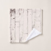 Shabby Chic Elfenbeinholz Rustikaler Bauernhof Badhandtuch Set (Waschlappen)