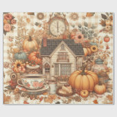Shabby Chic Fall Terracotta Gingham Buffalo Karier Geschenkpapier (Flach)