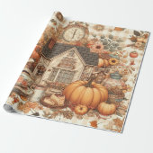 Shabby Chic Fall Terracotta Gingham Buffalo Karier Geschenkpapier (Ungerollt)
