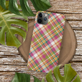 Shabby Chic Flair Madras Muster iPhone 12 Hülle