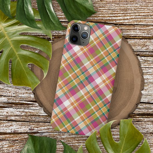Shabby Chic Flair Madras Muster iPhone Hülle