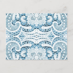 Shabby Chic Floral aqua bohemian schicke blauen Sp Postkarte