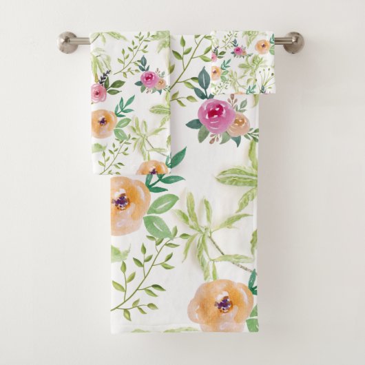 Shabby Chic Floral Badhandtuch Set (Insitu)