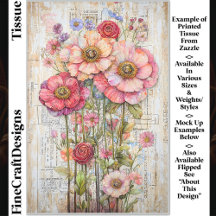 Shabby Chic Floral Ephemere Rosa Rot S7R Decoupage