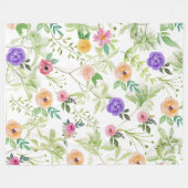 Shabby Chic Floral Fleecedecke (Vorderseite (Horizontal))