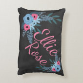 Shabby Chic Floral Girl's Name Kinderzimmer Person Dekokissen (Rückseite(Vertikal))