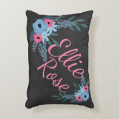 Shabby Chic Floral Girl's Name Kinderzimmer Person Dekokissen (Vorderseite(Vertikal))