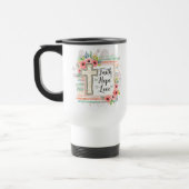 Shabby Chic floral Glaube Hoffnung Liebe Reisebecher (Links)