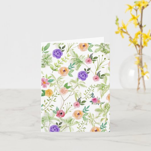 Shabby Chic Floral Karte (Gelbe Blume)
