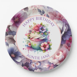 Shabby Chic floral Personalisiert Pappteller