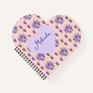Shabby Chic Floral Polka Dot Frauenname Notizblock