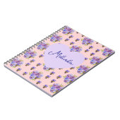 Shabby Chic Floral Polka Dot Pastel Womans Name Notizblock (Linke Seite)