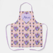 Shabby Chic Floral Polka Dot Pastel Womans Name Schürze (Vorderseite)