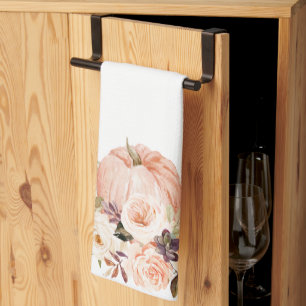 Shabby Chic Floral Pumpkin Lumbalkissen Geschirrtuch