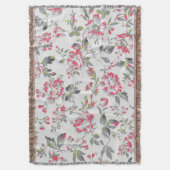 Shabby Chic Floral Rose Muster Decke (Vorderseite Vertikal)