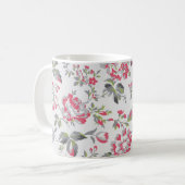 Shabby Chic Floral Rose Muster Kaffeetasse (Vorderseite Links)