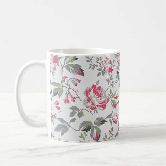 Shabby Chic Floral Rose Muster Kaffeetasse (Links)