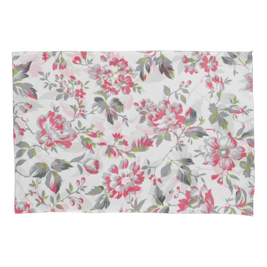 Shabby Chic Floral Rose Muster Kissenbezug (Vorderseite)