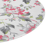 Shabby Chic Floral Rose Muster Schneidebrett (Ecke)