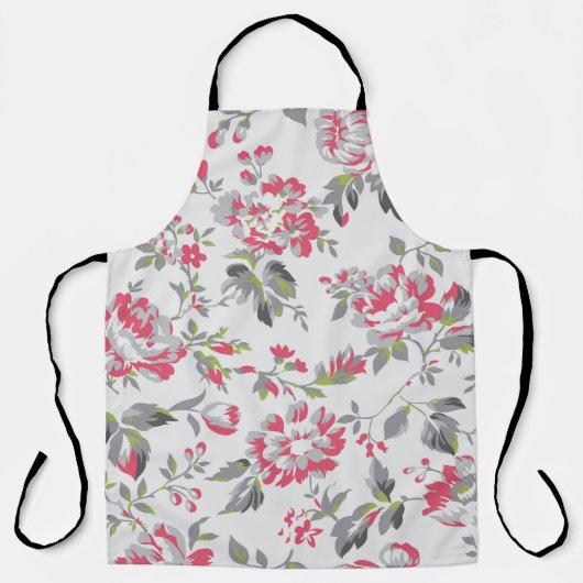 Shabby Chic Floral Rose Muster Schürze (Vorderseite)