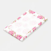 Shabby Chic Floral Rose Post-it Klebezettel (angewinkelt)
