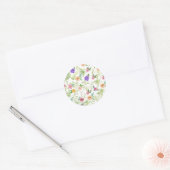 Shabby Chic Floral Runder Aufkleber (Umschlag)