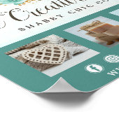 Shabby Chic Floral Rustic Wood Marketing Promo Poster (Ecke)