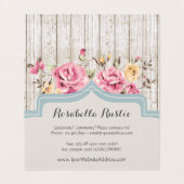 Shabby Chic Floral Rustic Wood Vintag Danke (Innenseite Aufgefaltet)