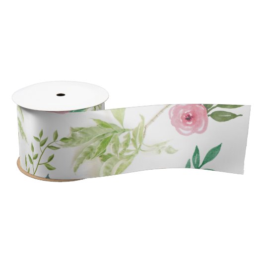 Shabby Chic Floral Satinband (Spule)